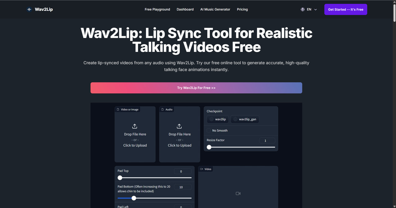 Best Lip Sync Tool - Wav2Lip